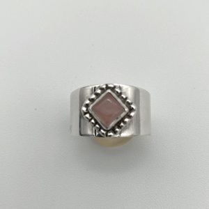 Vintage Carol Felley 925 and Rose Quartz Ring